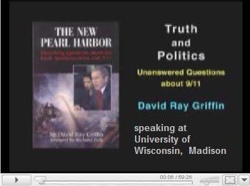 Professor Griffin speech on "omissions and distortions" in the report amount to a cover-up by government officials and says that the available evidence suggests that the Bush administration was complicit in the 9/11 attacks.  Speech at University of Wisconsin, Madison 