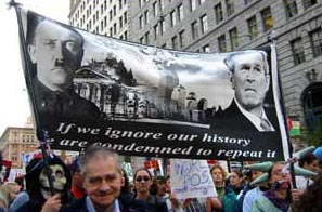 We are horrified at the lies and deception being perpetrated by the man who stole the presidency and his warmongering administration. 